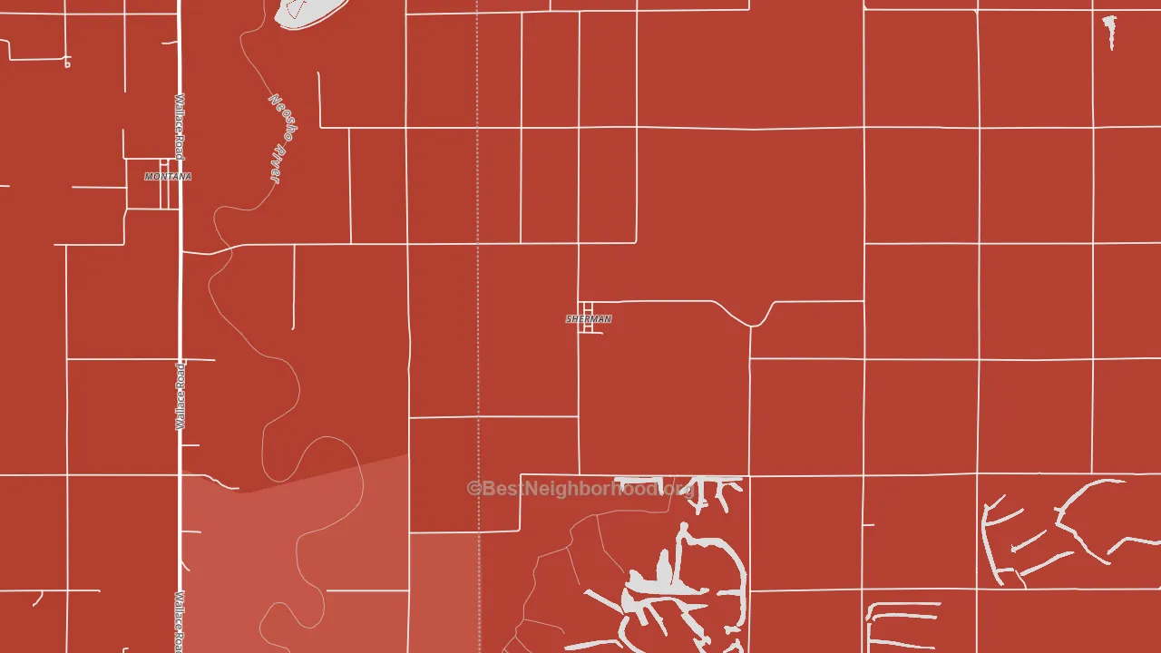 Sherman, KS block-group political-lean map