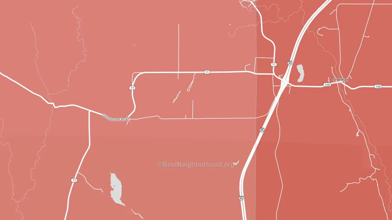 Sherman, ME block-group political-lean map