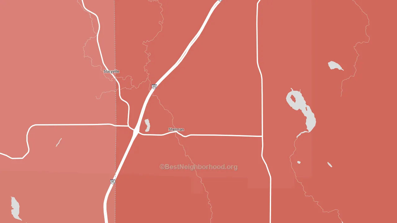 Sherman Mills, ME block-group political-lean map