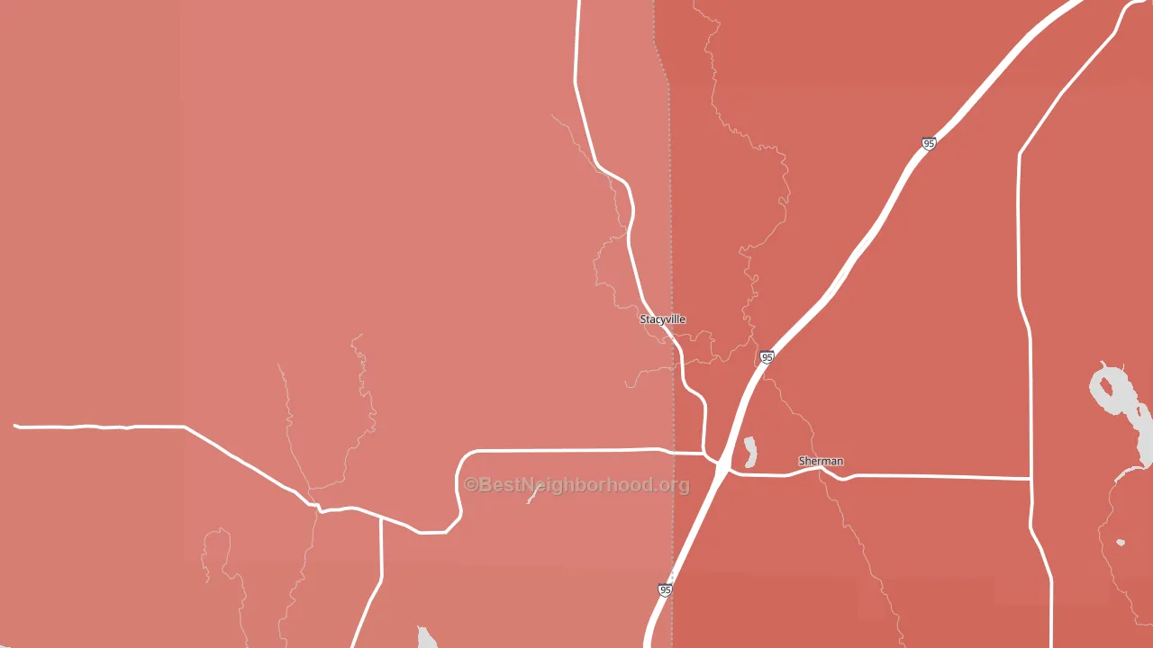 Sherman Station, ME block-group political-lean map