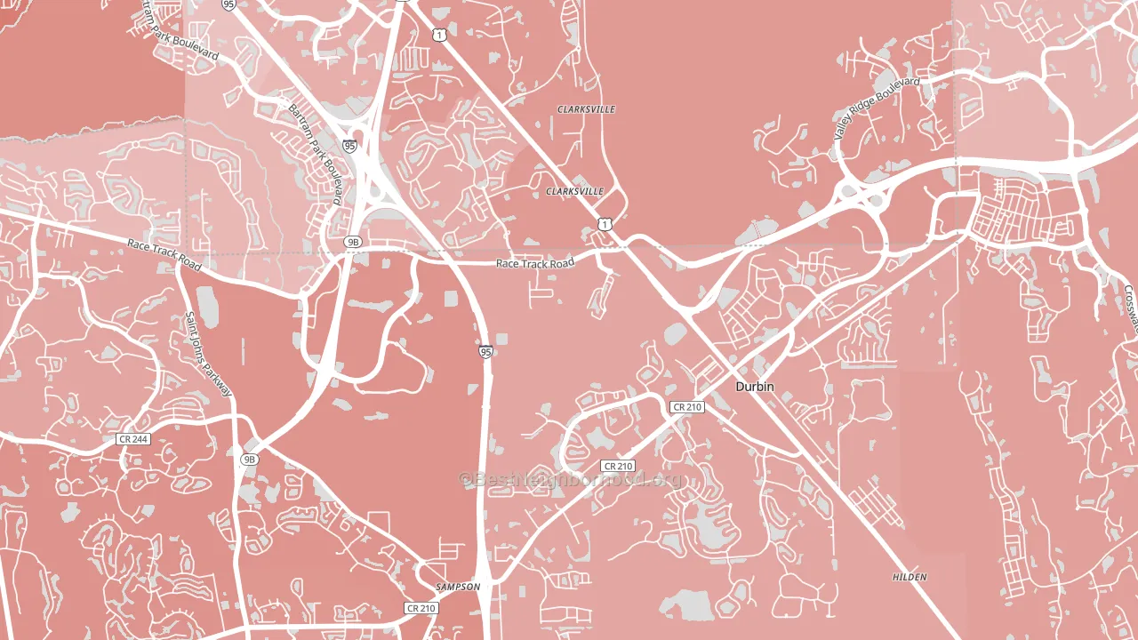 Sherwood Forest, FL block-group political-lean map
