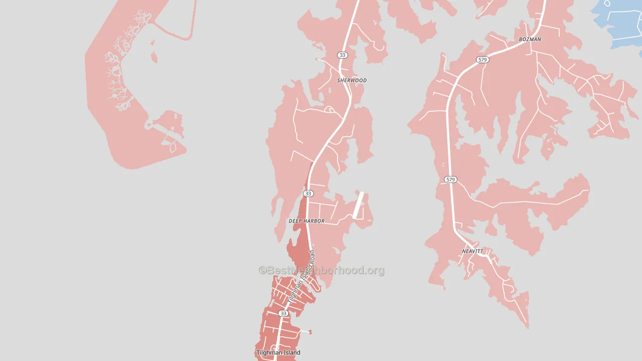 Sherwood, MD block-group political-lean map