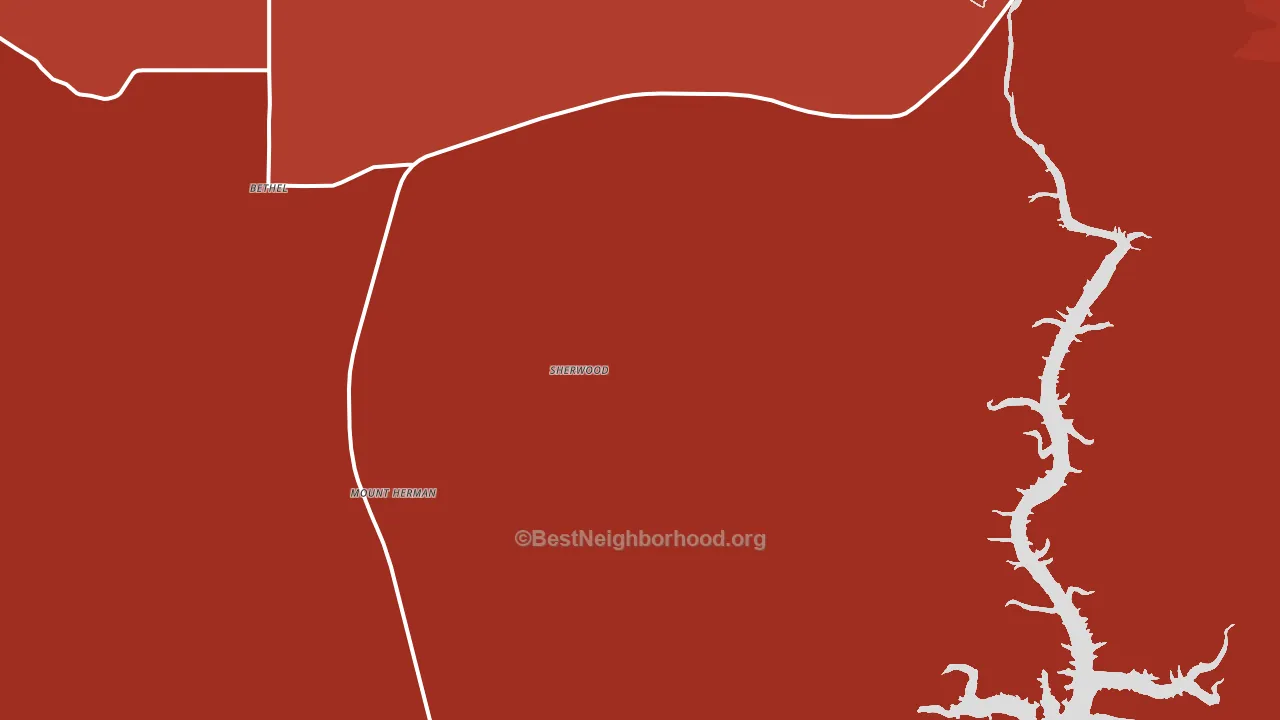 Sherwood, OK block-group political-lean map
