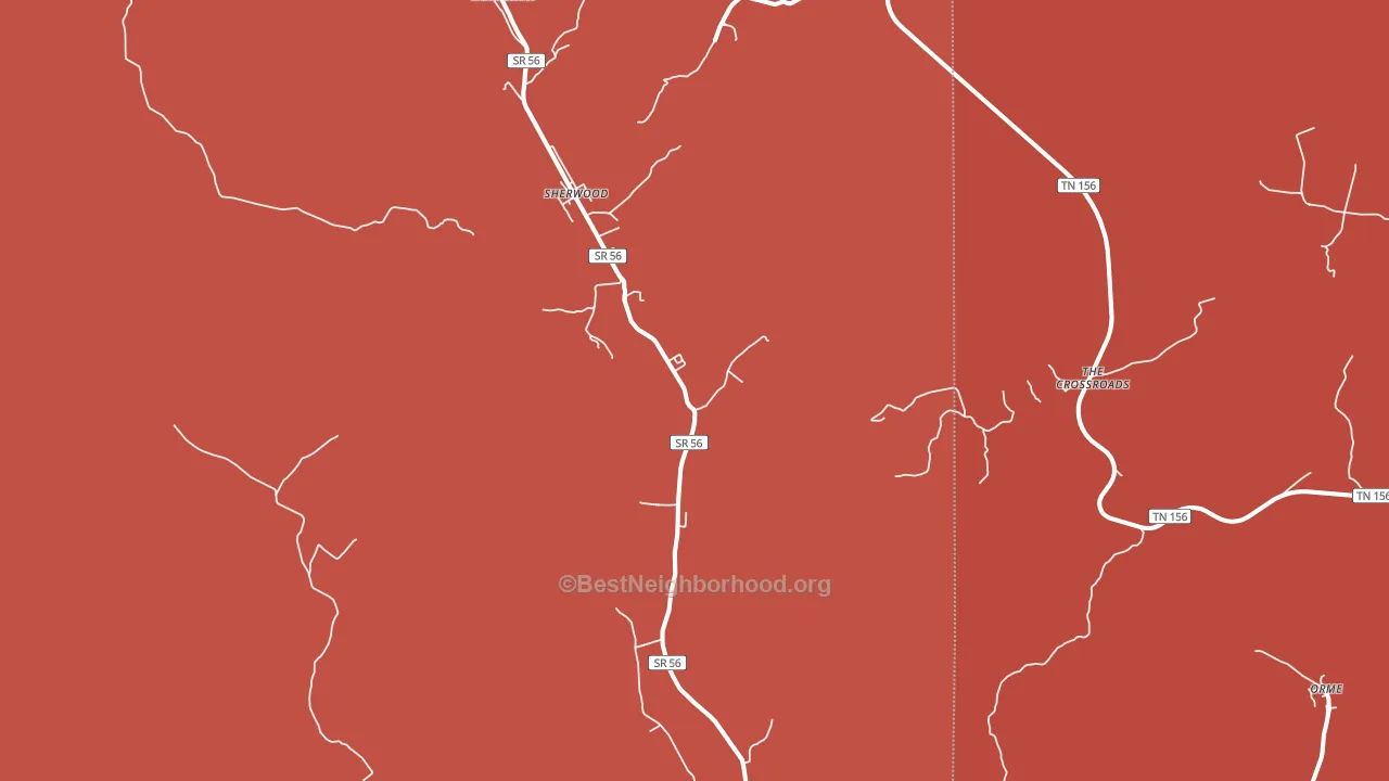 Sherwood, TN block-group political-lean map