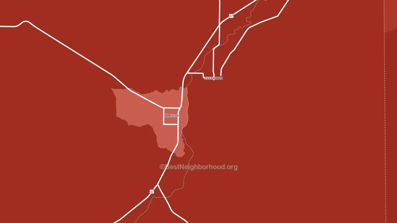 Sherwood, TX block-group political-lean map