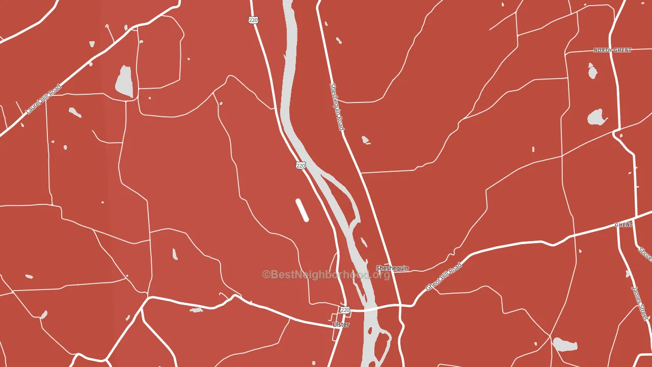 Sheshequin, PA block-group political-lean map