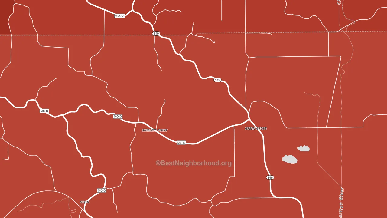 Shibleys Point, MO block-group political-lean map