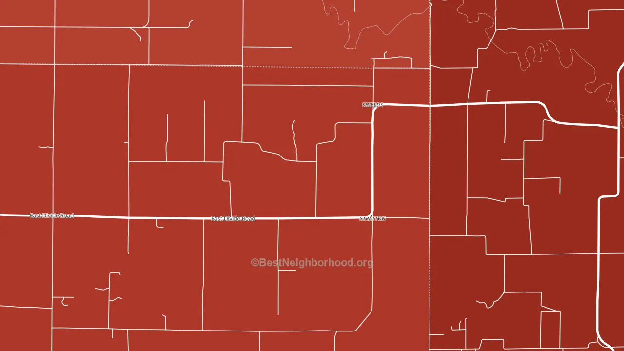 Shields, IL block-group political-lean map