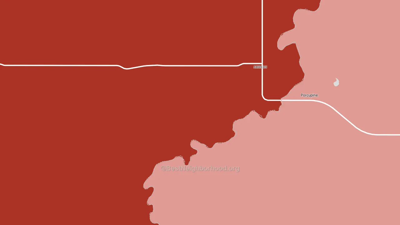 Shields, ND block-group political-lean map