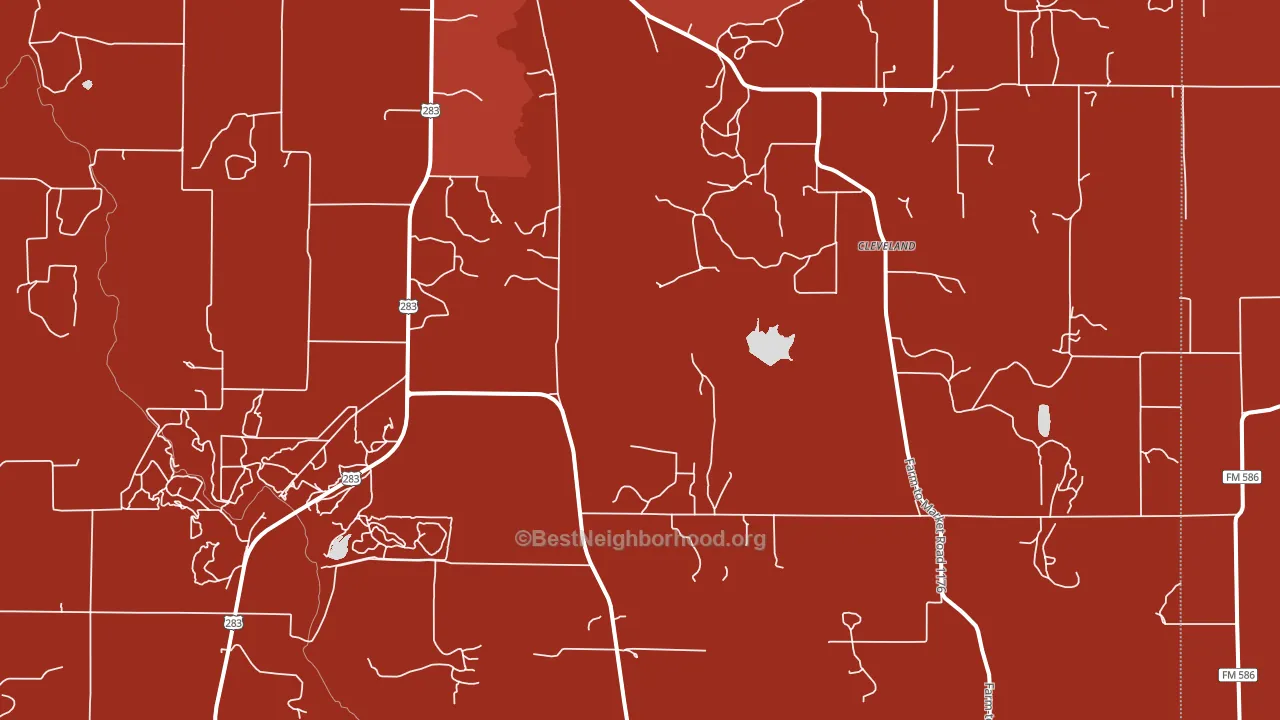 Shields, TX block-group political-lean map