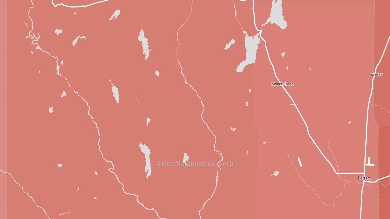 Shin Pond, ME block-group political-lean map