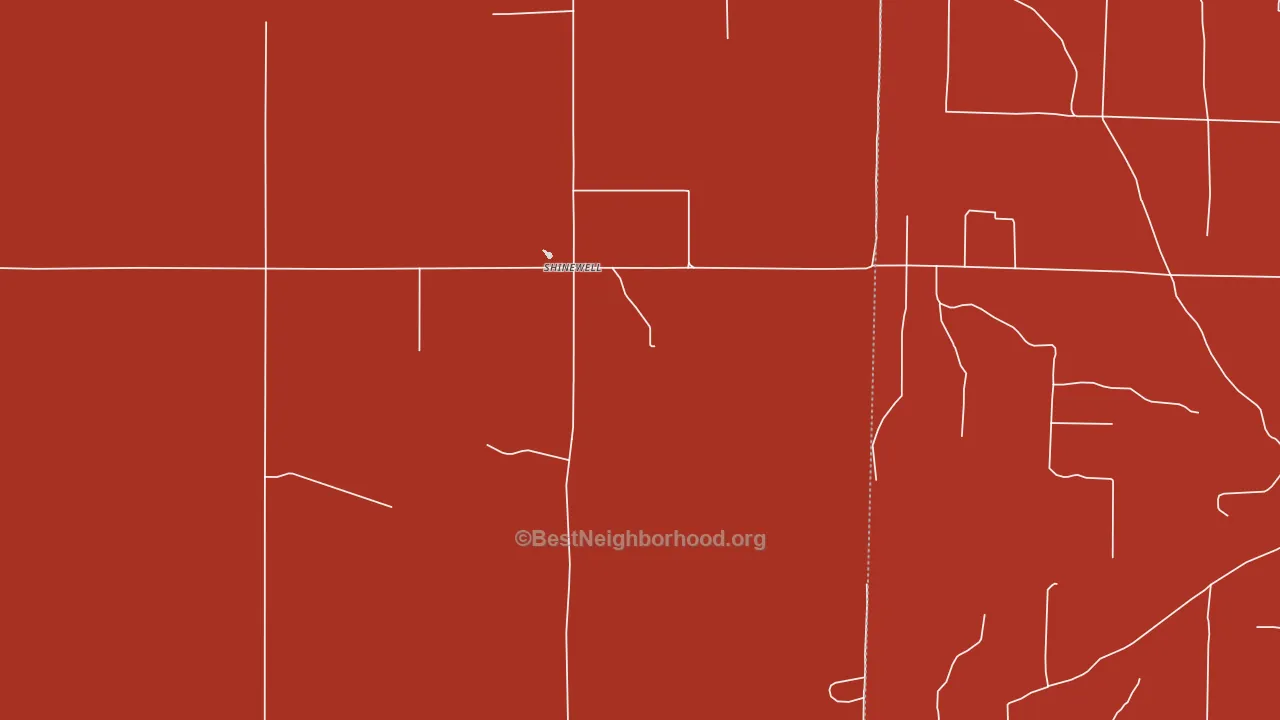 Shinewell, OK block-group political-lean map
