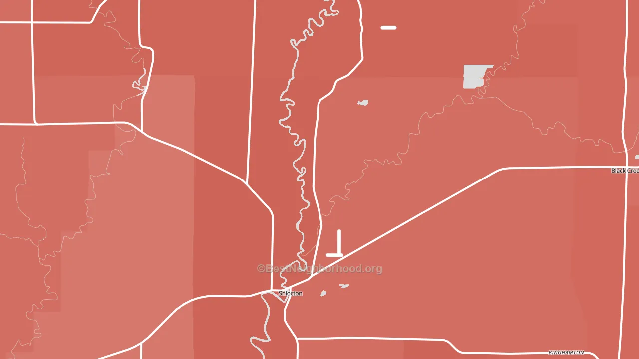 Shiocton, WI block-group political-lean map