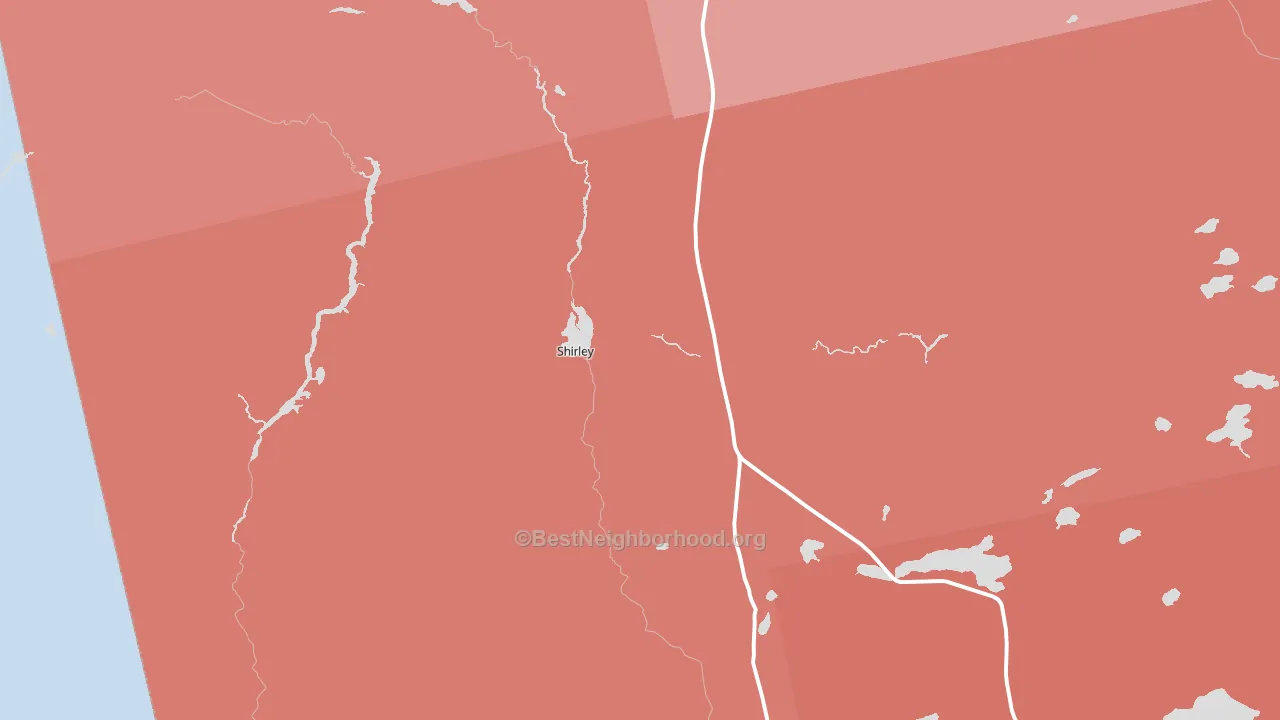 Shirley Mills, ME block-group political-lean map
