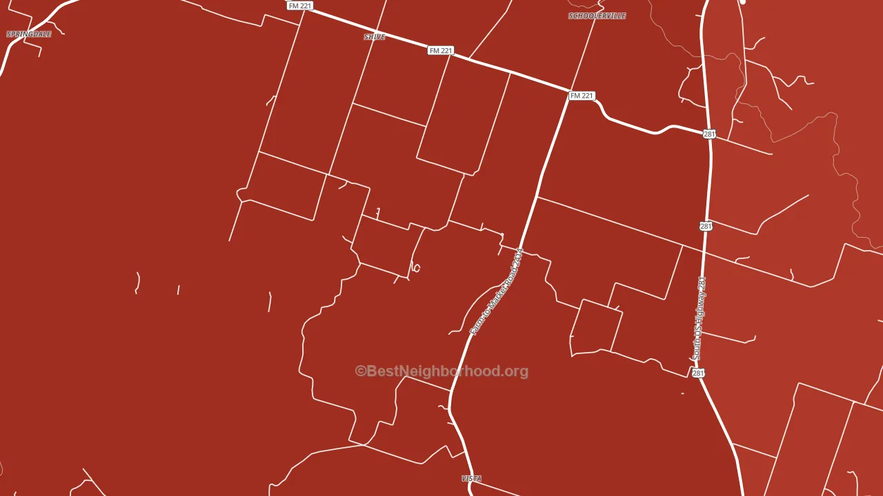 Shive, TX block-group political-lean map