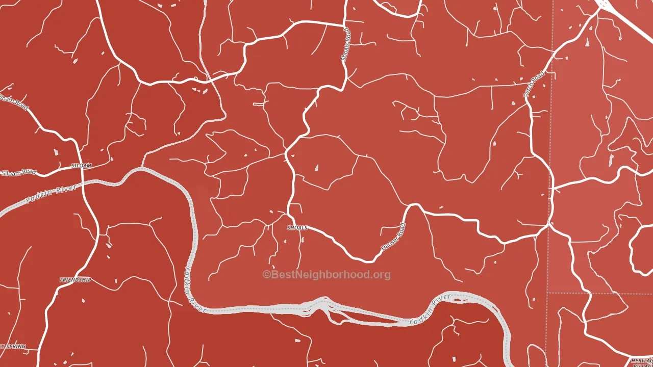 Shoal, NC block-group political-lean map