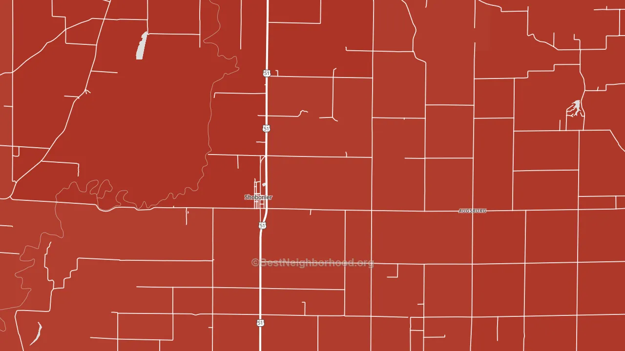 Shobonier, IL block-group political-lean map