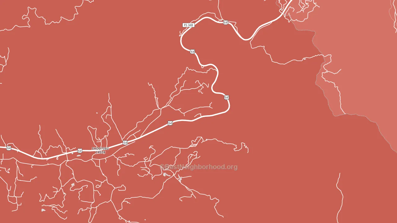 Shooting Creek, NC block-group political-lean map
