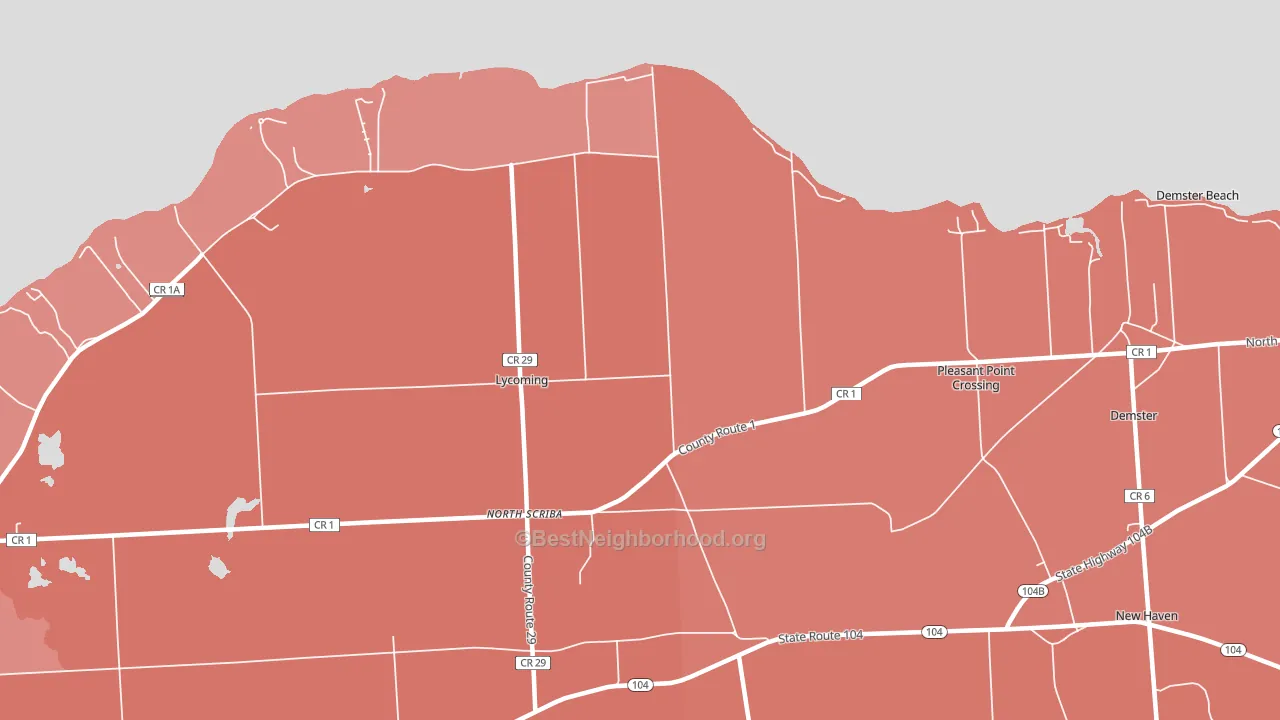 Shore Oaks, NY block-group political-lean map