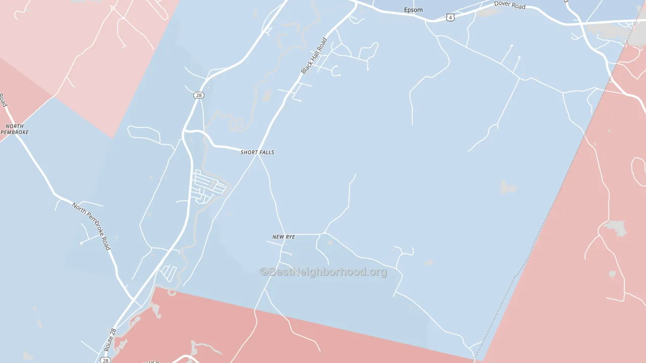 Short Falls, NH block-group political-lean map
