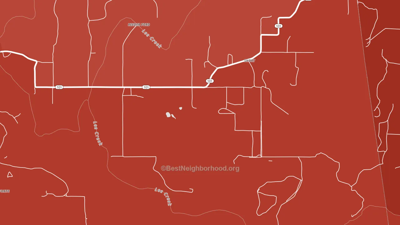 Short, OK block-group political-lean map