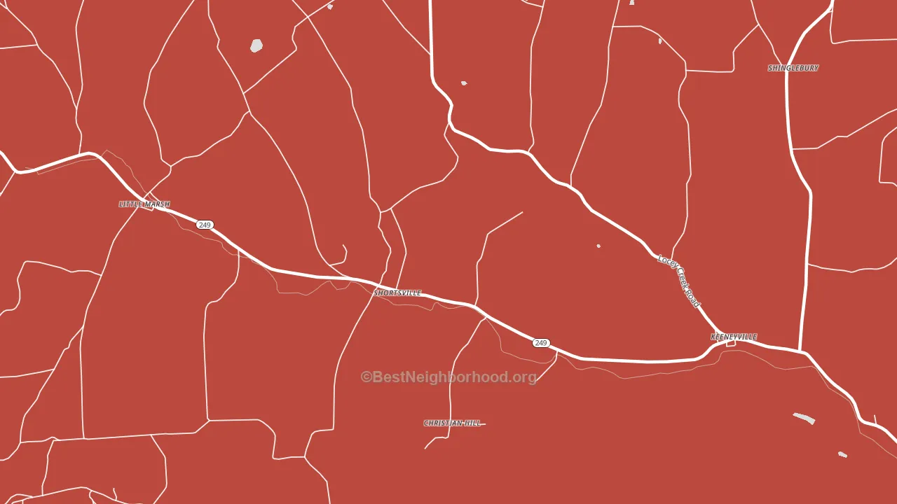 Shortsville, PA block-group political-lean map