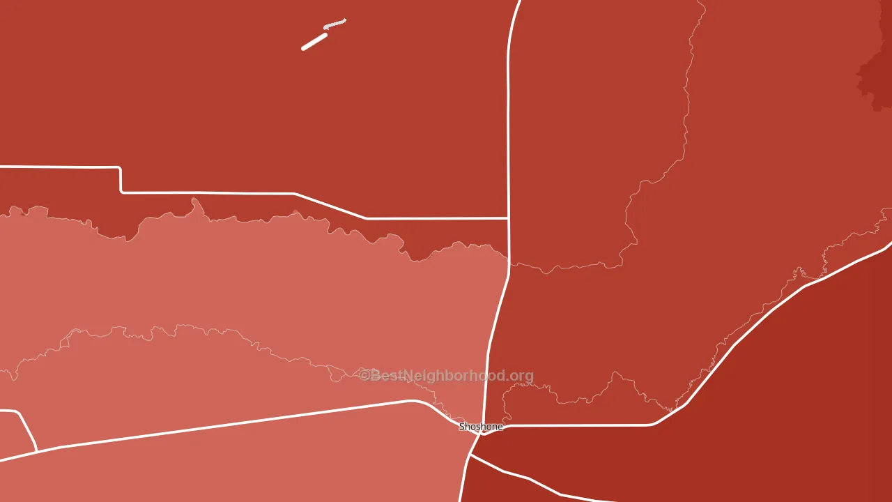 Shoshone, ID block-group political-lean map