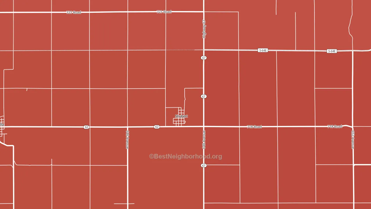 Shubert, NE block-group political-lean map
