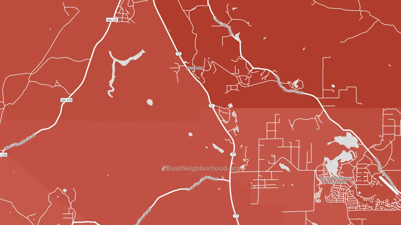 Shumway, AZ block-group political-lean map