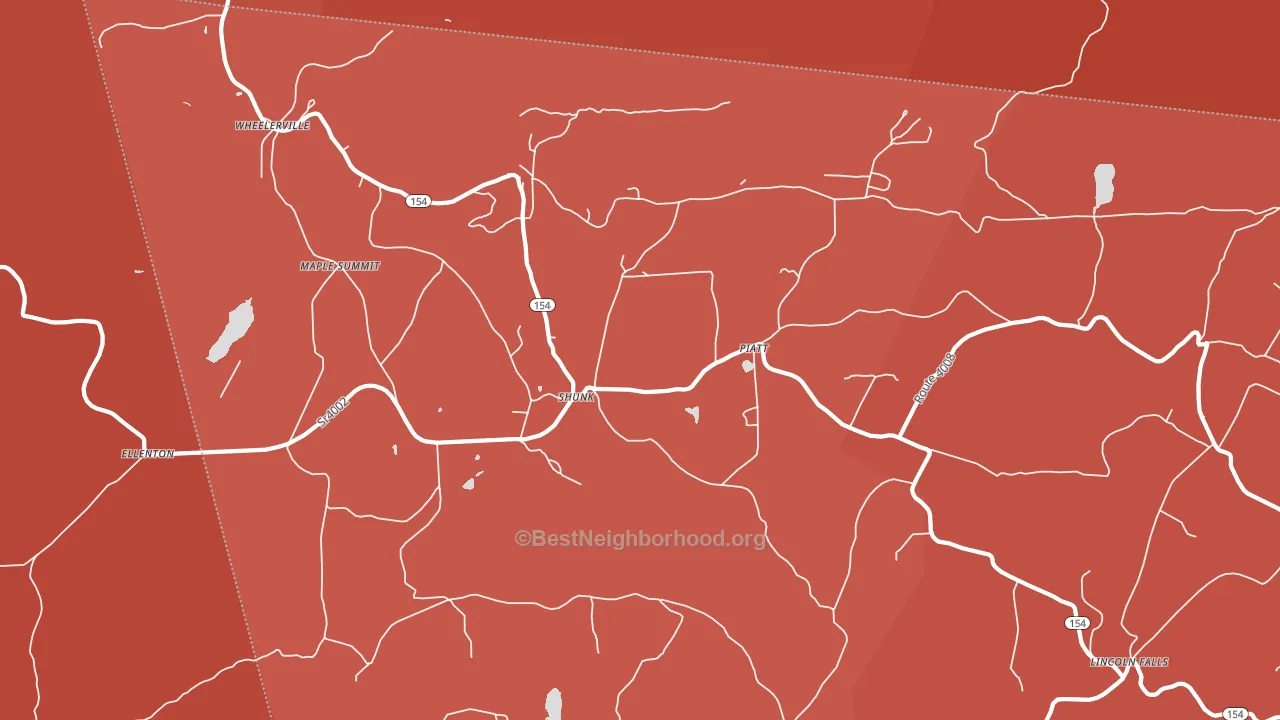 Shunk, PA block-group political-lean map