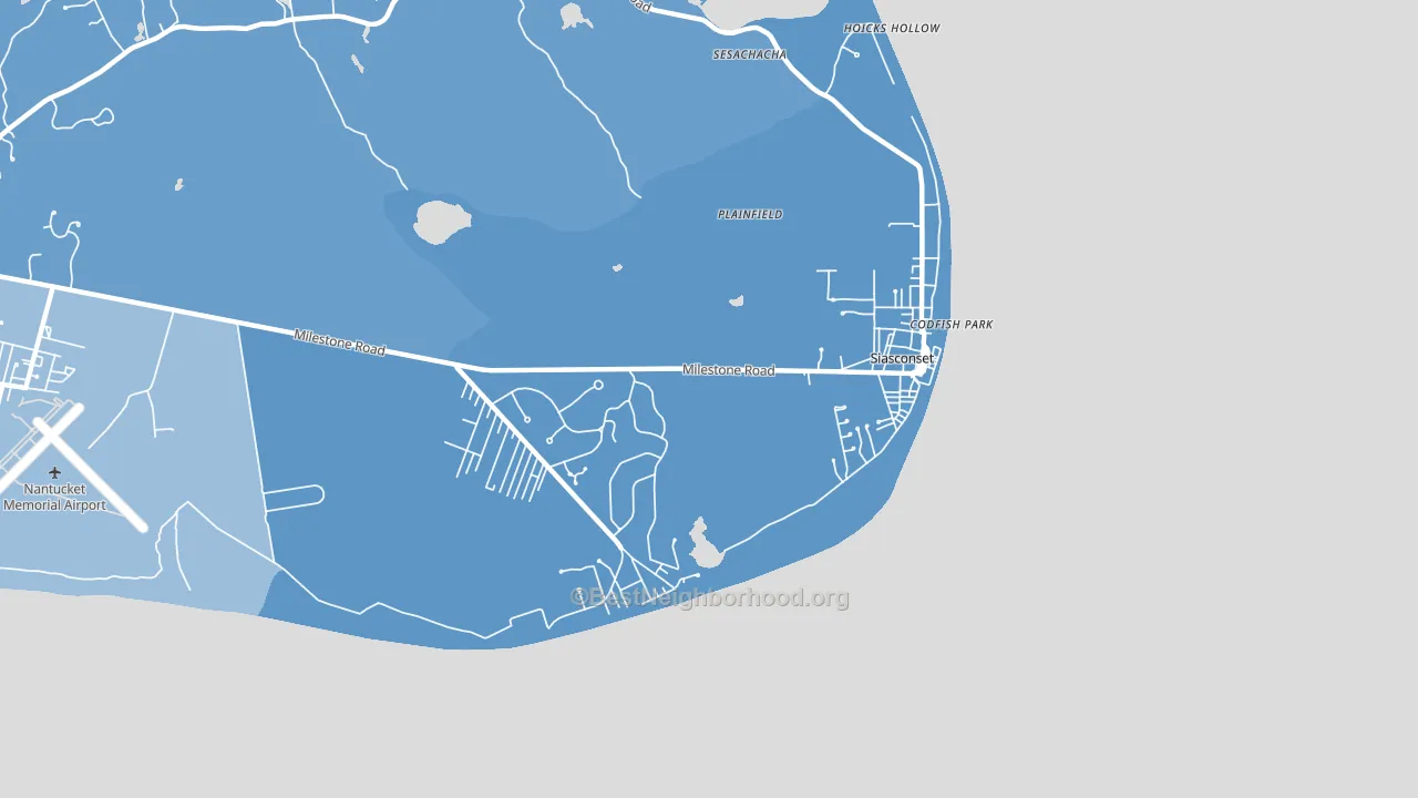 Siasconset, MA block-group political-lean map