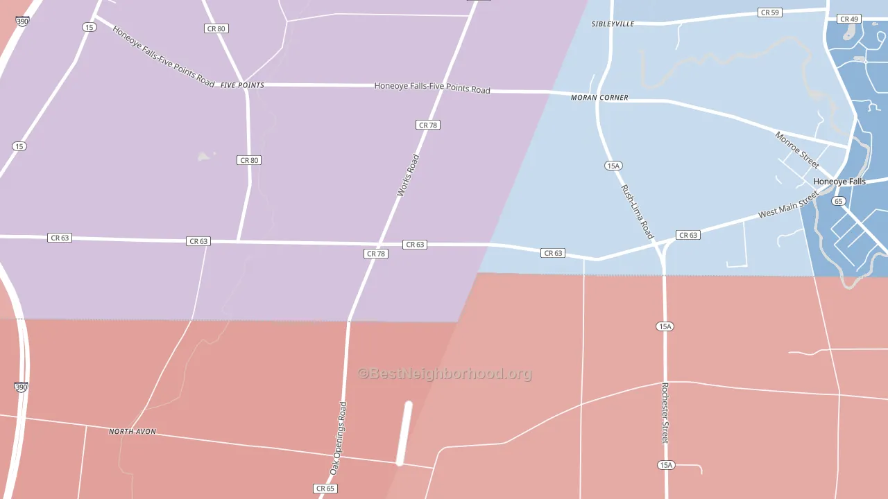 Sibleyville, NY block-group political-lean map