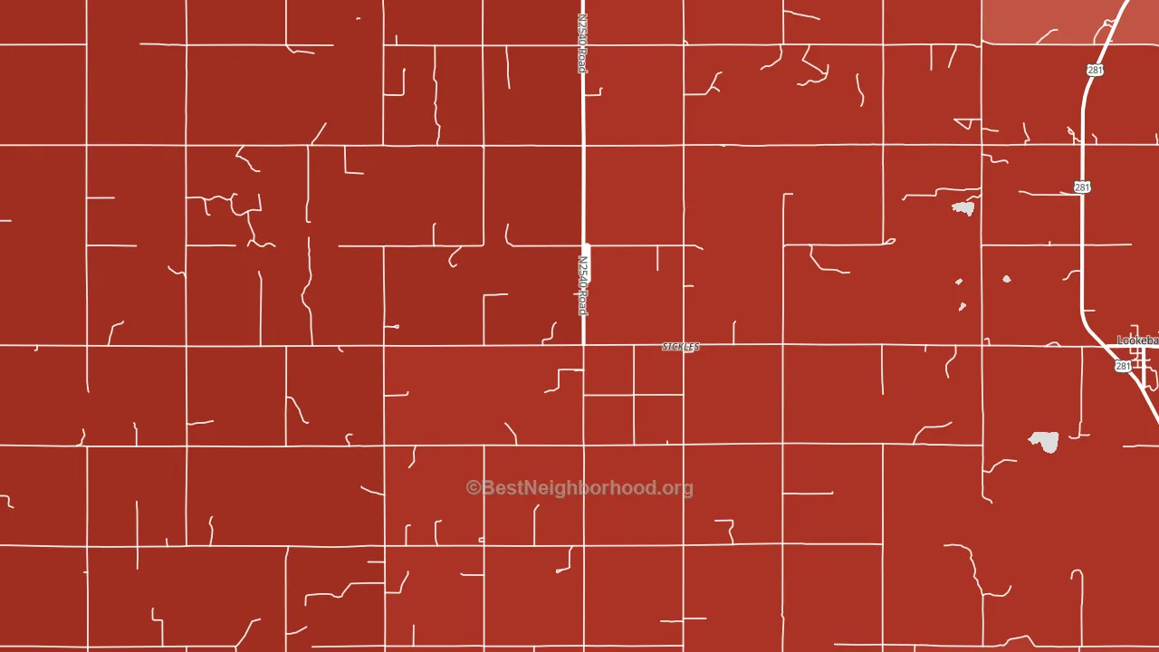 Sickles, OK block-group political-lean map