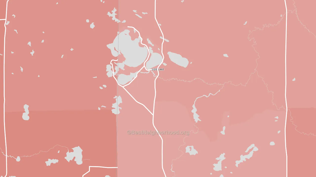 Side Lake, MN block-group political-lean map