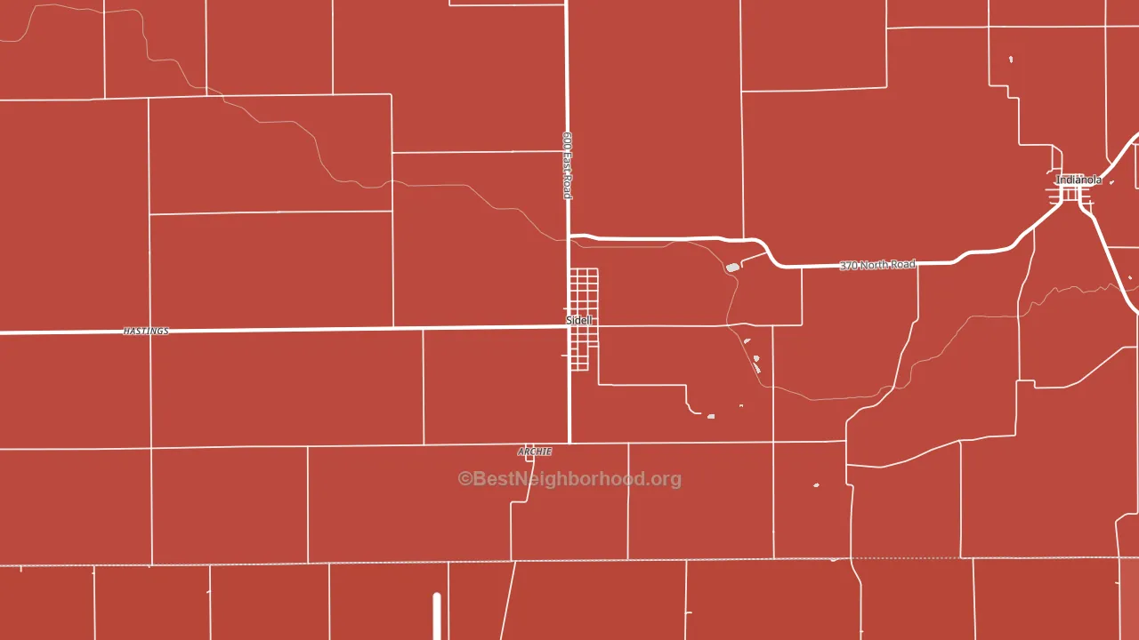 Sidell, IL block-group political-lean map
