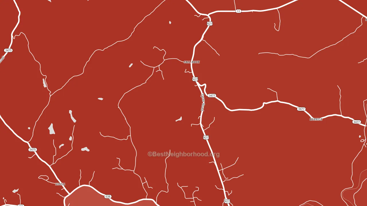 Sidell, KY block-group political-lean map