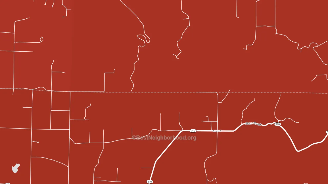 Sidon, AR block-group political-lean map