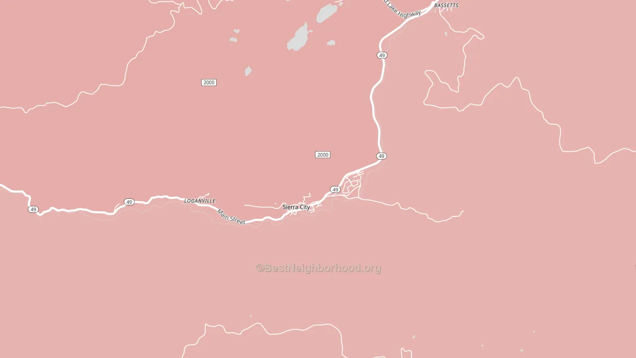 Sierra City, CA block-group political-lean map