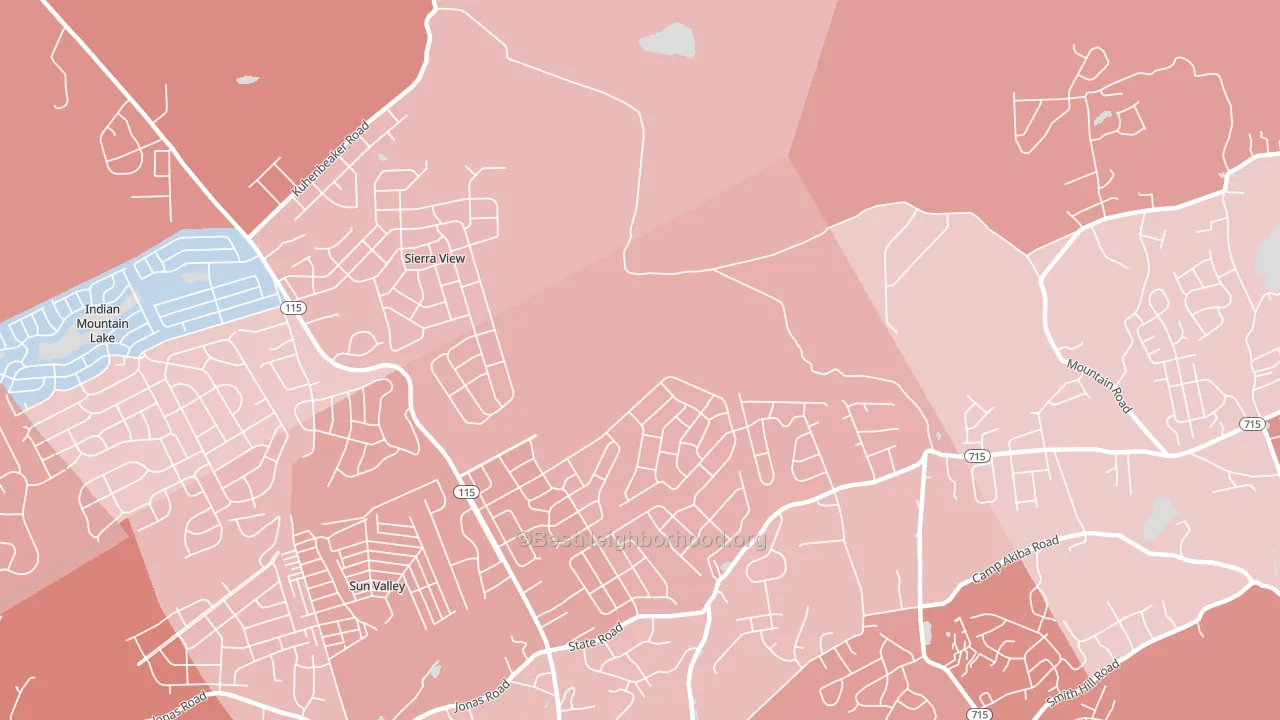 Sierra View, PA block-group political-lean map