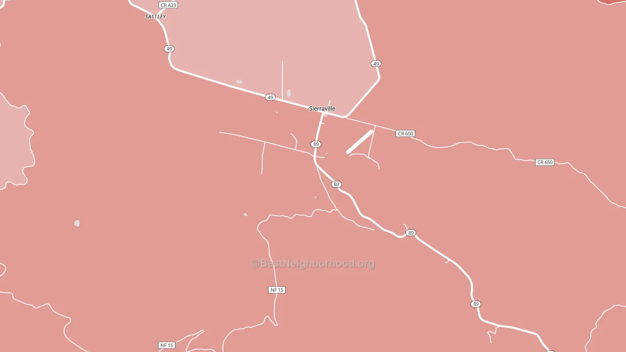 Sierraville, CA block-group political-lean map