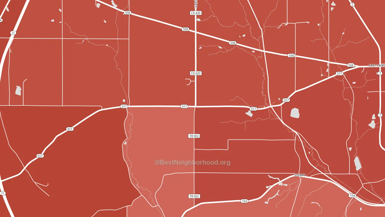 Signal, OH block-group political-lean map