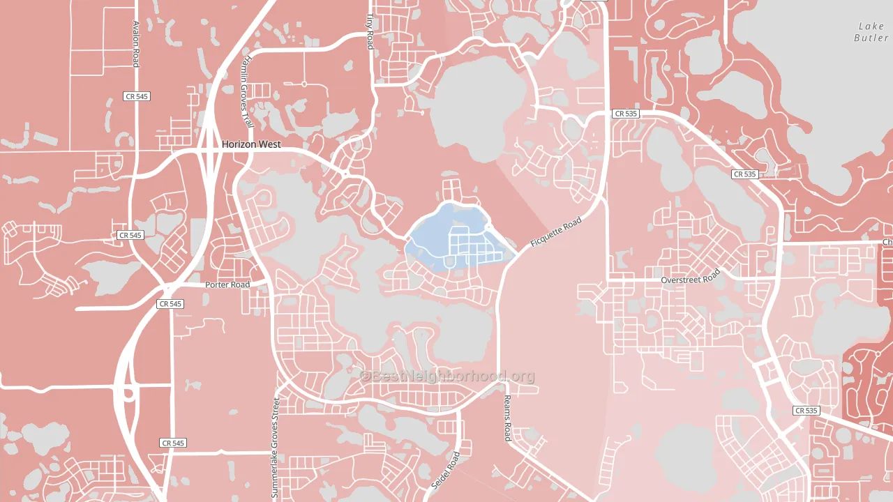 Signature Lakes, Horizon West, FL block-group political-lean map