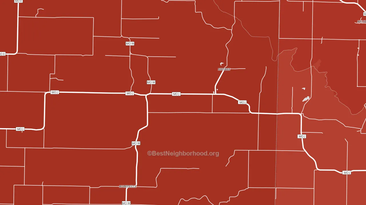 Sigsbee, MO block-group political-lean map