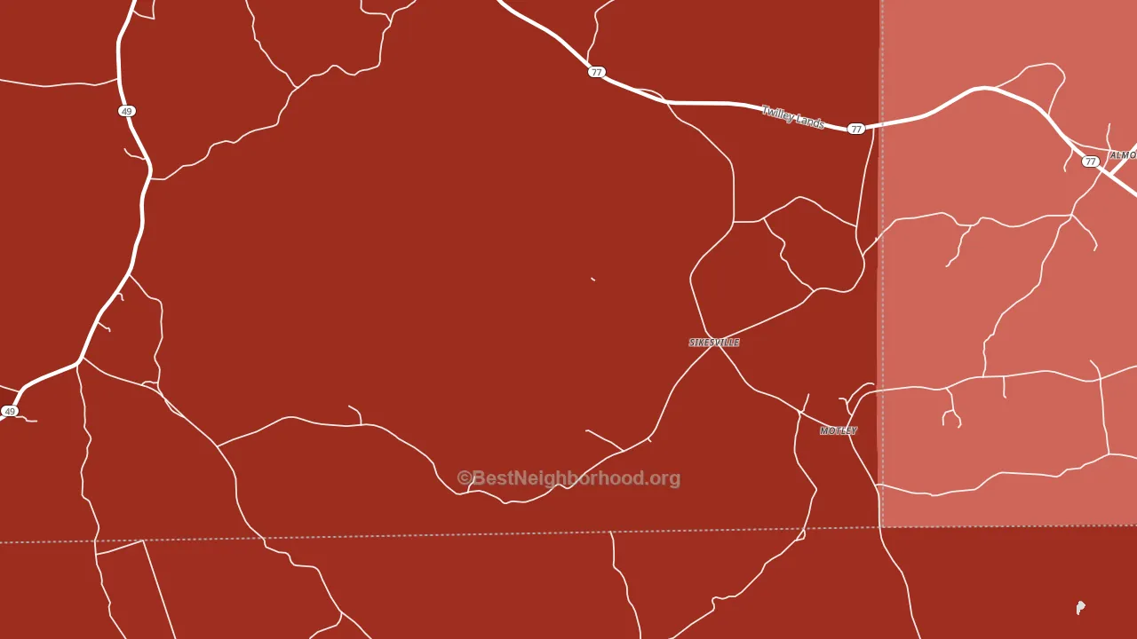 Sikesville, AL block-group political-lean map