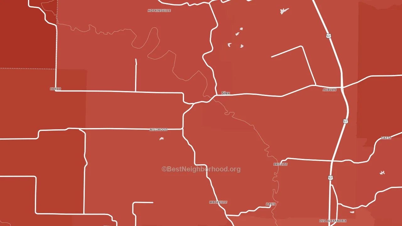 Silex, MO block-group political-lean map