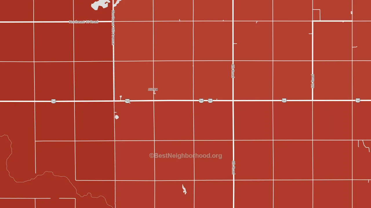 Silica, KS block-group political-lean map