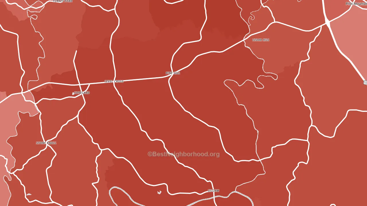Siloam, NC block-group political-lean map