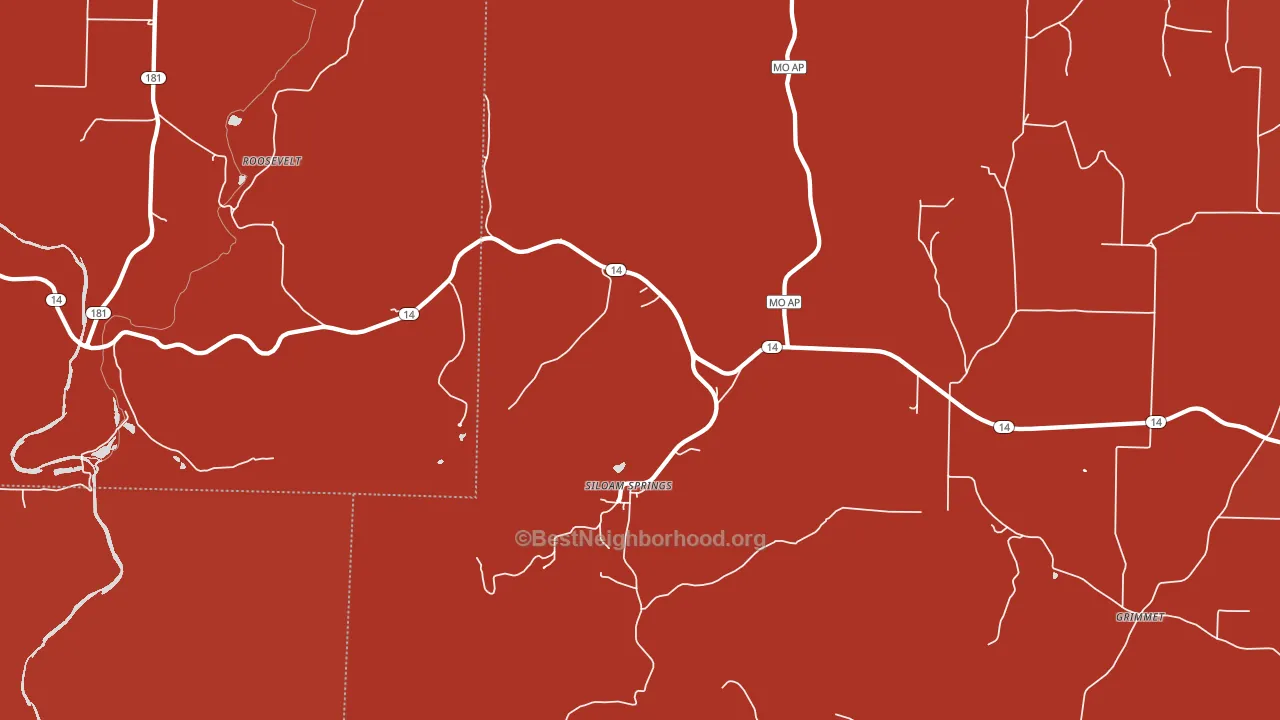 Siloam Springs, MO block-group political-lean map