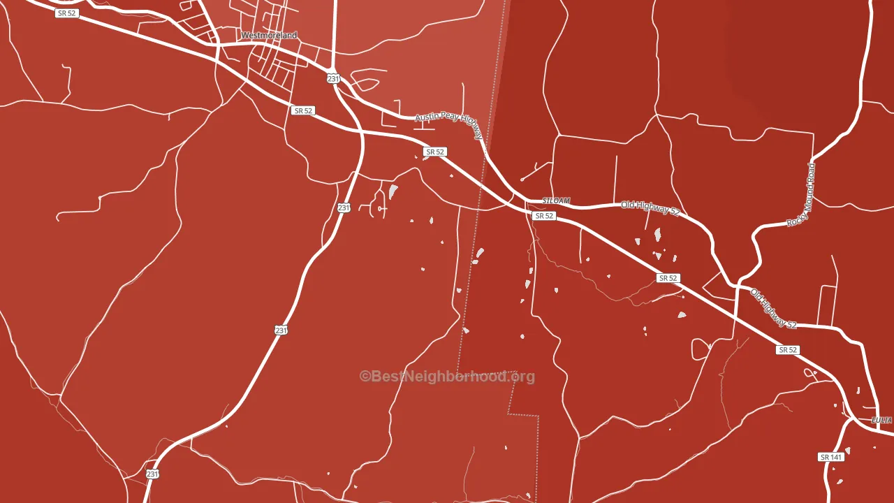 Siloam, TN block-group political-lean map