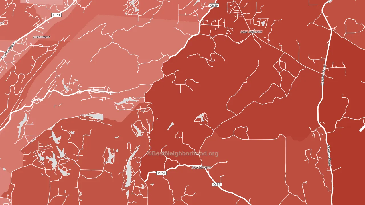 Siluria, AL block-group political-lean map